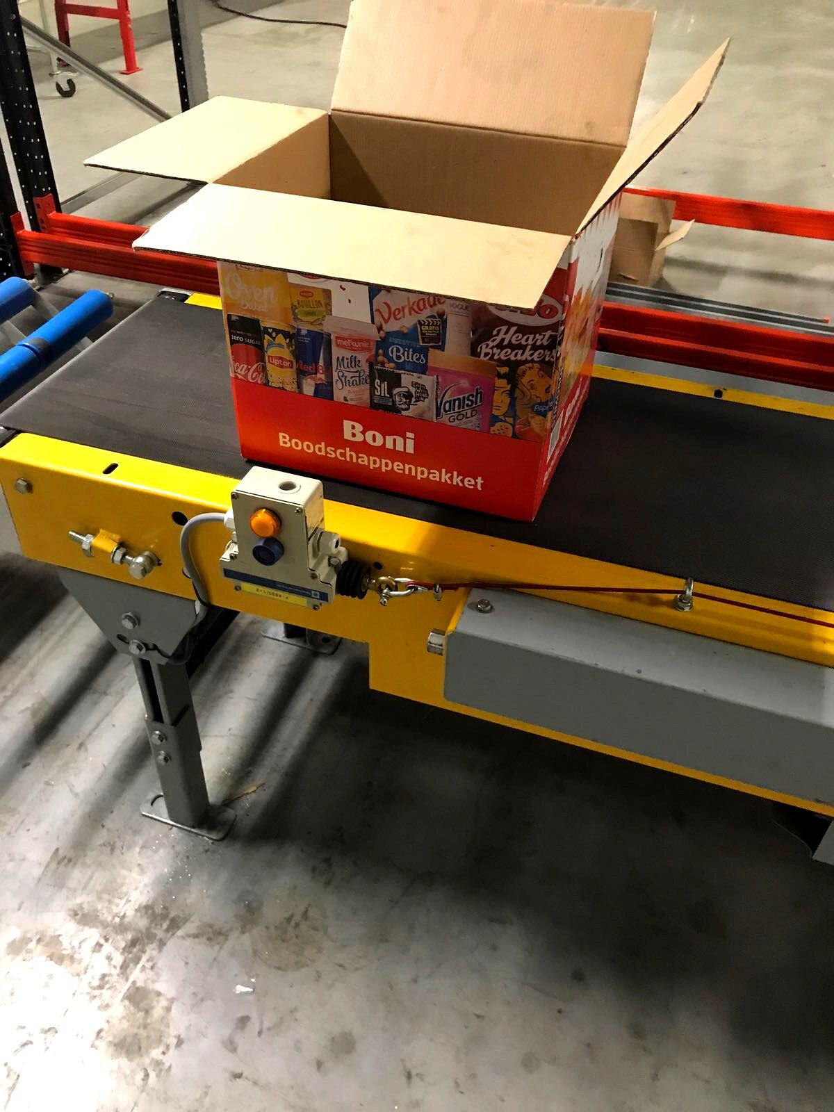 Rollenbaan in bedrijf