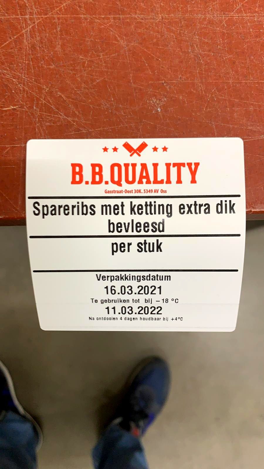 Etikettering B.B. Quality