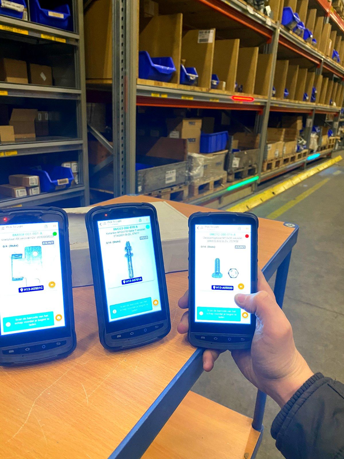 App in magazijn