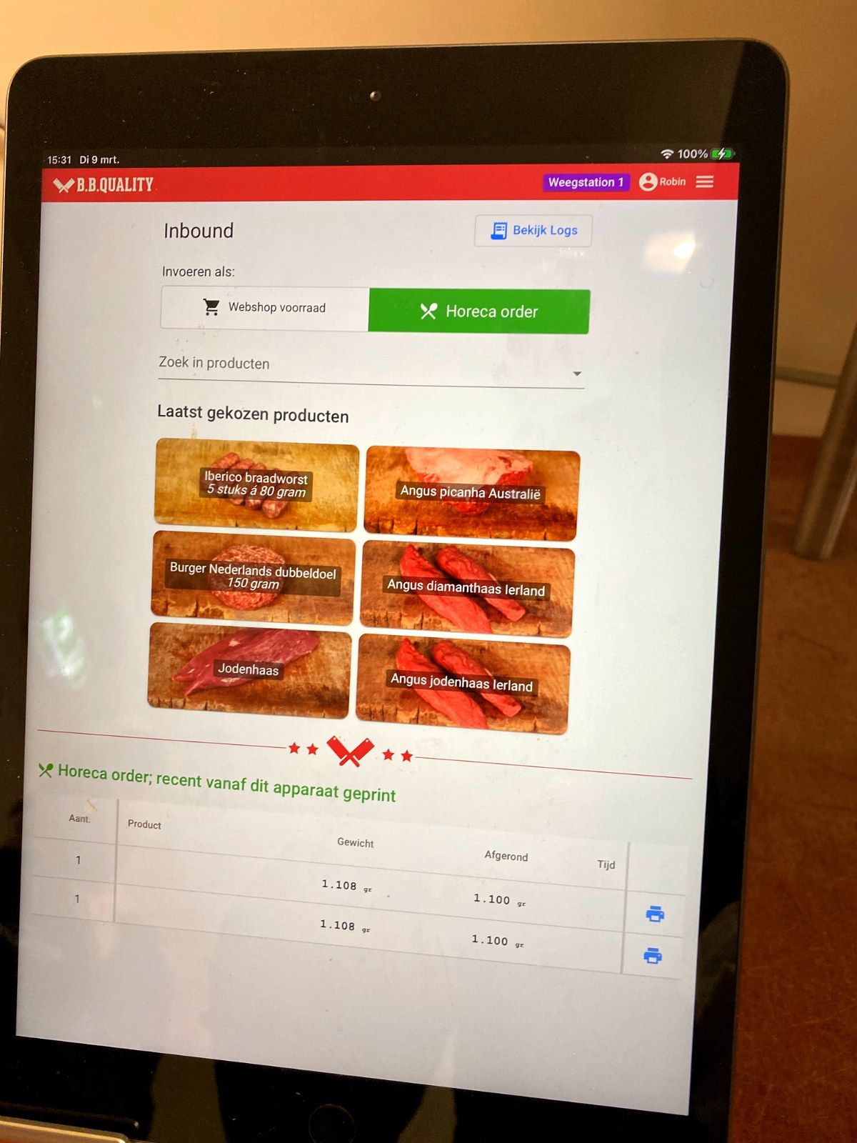 Voorraad- en productieoverzicht